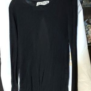 Black Open Back Sweater
